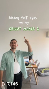 making fat eyes on my cricut maker 3