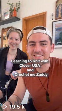 learning to knit with clover usa and crochet time zady